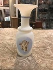 Vintage Antique Victorian Hand Blown Glass Angel  Flower Vase