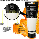 Metallic Acrylic Paint Pearl White 4 1oz Tube Non Toxic Heavy Body For Canvas