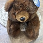Vintage Mjc Brown Bear Plush 12  Soft Stuffed Animal 1988 W Tag