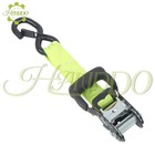 Heavy Duty Tie Downs 4 Piece 1 6 In    8 Ft Green Ratchet Straps S Hook 5208 Lbs