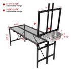 Goat Horned Milking Stand W  Feed Bin For Sheep Trimming Hoof Adjustable Size