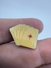Vtg Five Card Poker 4 Aces 1 King Playing Cards Enamel Metal Lapel Pin Tie Tack