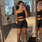Genuine Leather Shorts French Connection Black High Rise Size 6