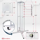 Axcessable Two  2  Moving Head Light Totem Stands With White black Scrims  Po   