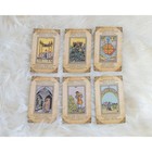 Antique Tarot Deck With Keywords 78 Cards Rider Waite Style Matte Finish