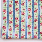 Vtg Feedsack Fabric 1940s Old Floursack Pink Blue White Roses Flowers 18x21
