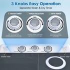 28lbs Portable Washing Machine twin Tub Washer Compact 18lbs Wash 10lbs Spin