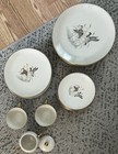 Rare Flintridge China Mallard Duck 18pc Dinnerware Ivory gold Rim no Color Band