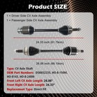 For Honda Cr-v Front Pair Cv Axle Joint Shaft Assembly Ex Lx Se 2 4l 2002-2006
