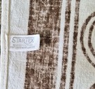 Vintage Startex Kitchen Dish Tea Towel Art Deco Design Brown And White 