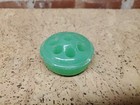Vintage Jadeite Glass Flower Frog 8-hole Green Opaque Pressed Glass  2 5  Read