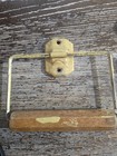 Vtg Chippy Toilet Paper Holder 8 Sided Wooden Roll  Mid Century Autotre Stamped