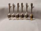 Lot Of 6 Antique vintage Silver Plated Demitasse Spoons