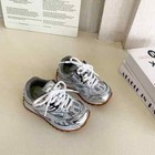 Kid Running Orbit Metallic Rubber Mesh Sneaker Children Casual Fashion Shoes