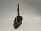 Vintage Unbranded Miniature Wooden Handmade  Model Toy Boat 3 5    Tall