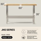 John Boos Maple Wood Top Work Table With Adjustable Lower Shelf   open Box 