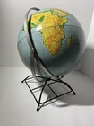 Mcm World Globe 12    Double Axis Pictorial Relief Vintage Aj Nystrom 1960s  Flaw