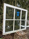 32 X 27 Vintage Window Sash  Old 6 Pane  Frame 1948