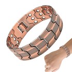 Men Bracelet Strength Magnetic Therapy Arthritis Pain Relief Pure Copper Bangle