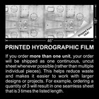 Aircraft Aluminum - 18 x46  Hydrographic Film Hydro Dipping Dip Water Transfer