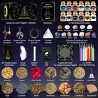 80pc Witchcraft Supplies Kit - Wiccan Starter Set W  Crystals  Herbs  Spell Cand