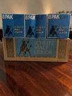 Vintage 1970s Schlitz Malt Liquor 8-pack 7 Oz Bottles Carrier Blue Bull Display