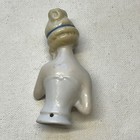 Art Deco Germany Half Doll Flapper Fan Porcelain Pin Cushion Figurine 3 25 