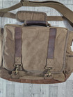 Rothco Canva Leather Messenger Laptop Bag Over Shoulder Satchel Sling Brown 