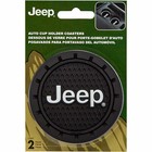 Plasticolor Jeep Car Coaster  2x Cupholder Coasters With The Jeep Logo