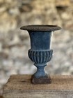 Antique French Cast Iron Medici Urn Jardiniere 