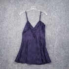 Vintage Victorias Secret Slip Dress Women S Small Purple Mini Floral V Neck Cami