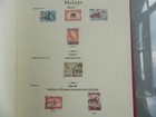British Commonwealth S e  Asia Stamps Collection In Album Inc  Malaya Area Etc
