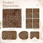 8 Pcs Leopard Bathroom Set Brown Animal Print Decor Shower Curtain Rugs Mat