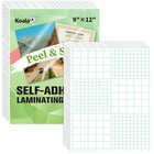 20 Koala Self-adhesive Laminating Sheets 9 X 12 Clear  Overlay No Machine Needed