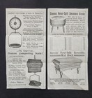 1880s Antique Kitchen Tool Ads Stevens Wagner Stouffer Chatillon Scale Stuffer 