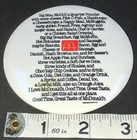 Rare Employee Worn Vintage 1989 Mcdonalds Menu Song Button 3 5    Size Large