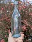 P  Ebner Blob Top Aqua Beer Bottle With Bail   Stopper Wilmington Delaware