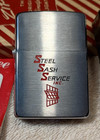 Zippo Lghter 1957 Advertising   Unfired New Steel Sash Service Inc With Box