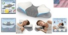 Cervical Neck Pillow Memory Foam Support Travel Office Sleep Pain Relief