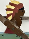 Vintage 20    Wood Whirligig Native American Folk Art Farm Blades Works 