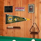 Green Bay Packers 4 Time Bowl Champions Pennant Banner Flag