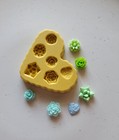 Succulents And Roses Silicone Mold For Fondant Mold For Polymer Clay Resin 