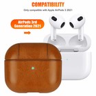 Case Cover For Apple Airpods 3rd Gen 2021 Leather Protective Shockproof Keychain