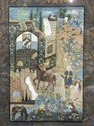 Vintage 2 Oriental Paintings  Asian Watercolor On Silk Paper  Framed