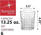 Glass Drinking Glasses Set 6 13 25 Ounces Double Old Fashioned Clear Geometric