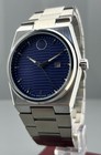 Vintage Men s Movado Bold Quest Quartz Blue Dial Date Working Wristwatch