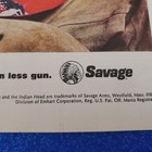 1970 Savage Rifle Vintage Print Ad Native American Indian Less Money Less Gun