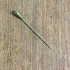 Antique Victorian Polished Red Ruby Cabochon Gemstone Hat Pin Brooch