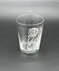 Pre-pro Detrick Whiskey Shot Glass   Vtg Acid Etched Barware   Man Cave Decor