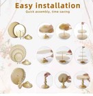 Gold 5pcs Cake Stands Set Metal Round Cupcake Holder Cookies Dessert Display